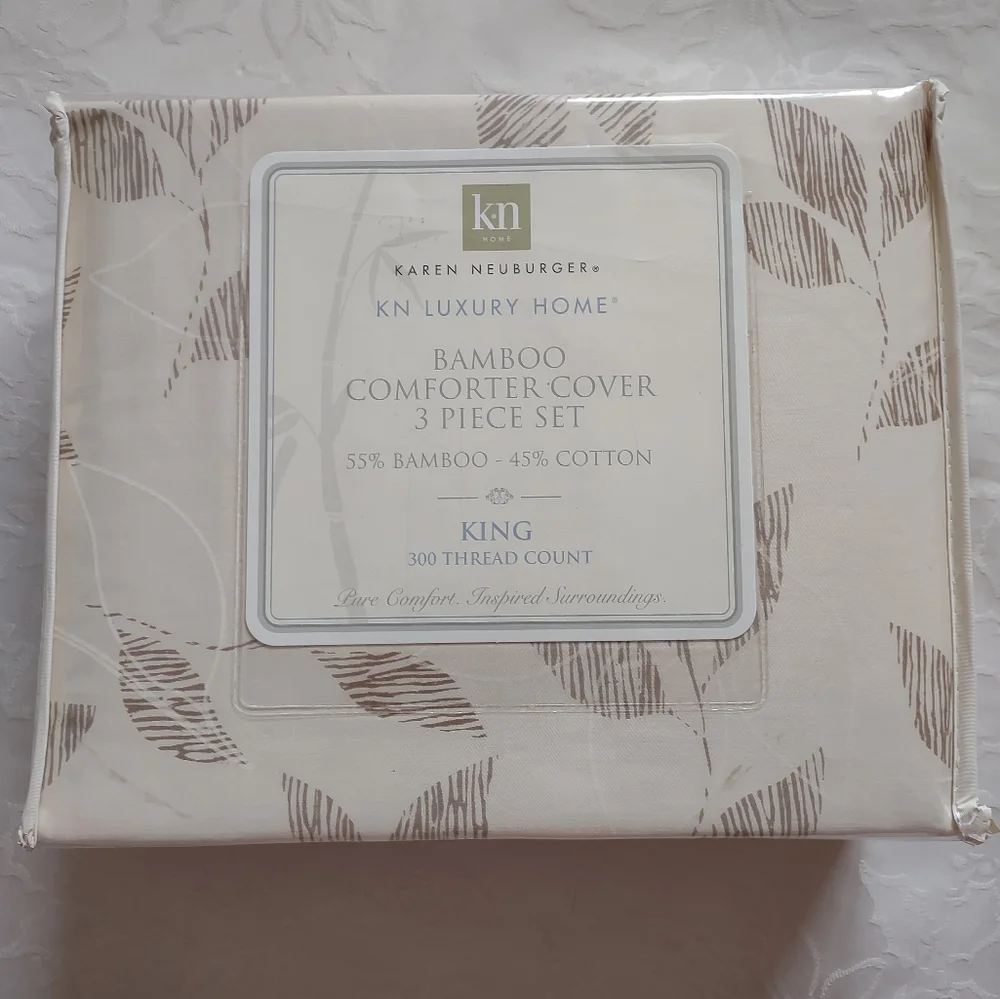 New 🎀 Luxury 3 piece set Bamboo cotton comforter cover 2 pillowcase shams